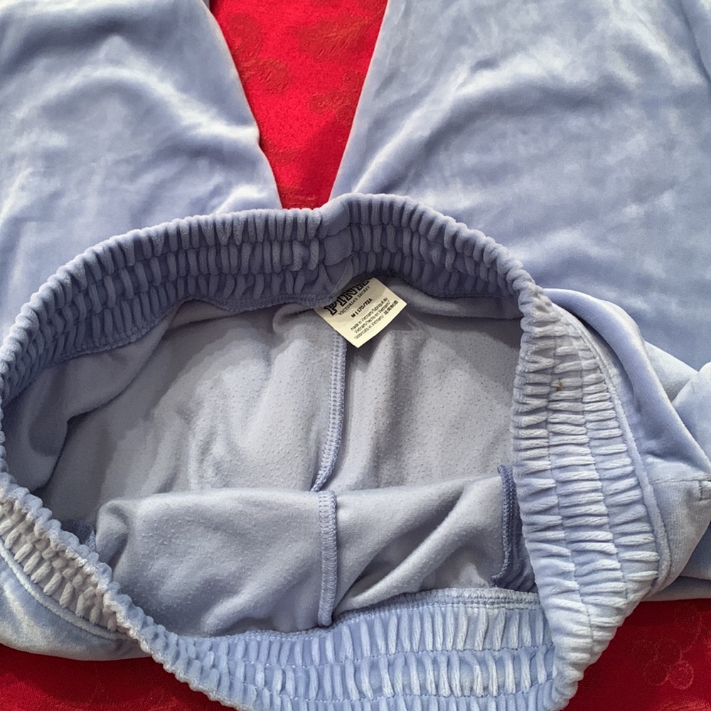 PINK Victoria’s Secret’s blue velour pants - Picture 13 of 13